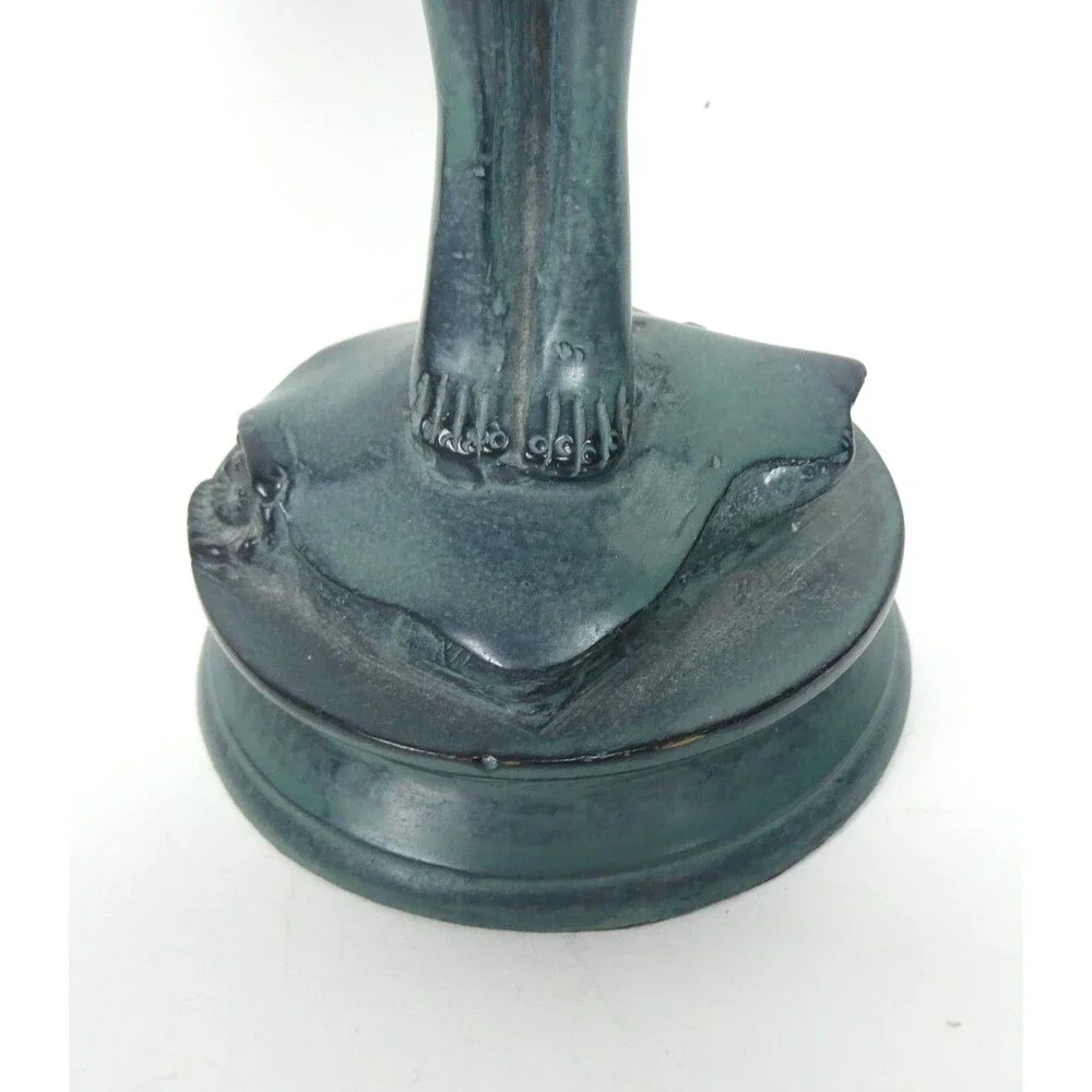 Fairy Pixie Winged Nymph Figure Statue 12” Bronze David Kay 1993 Vintage